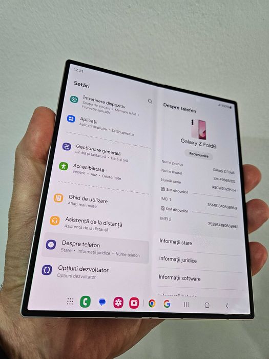 Samsung Galaxy Z fold 6, 256 gb, 12 Gb, schimb.
