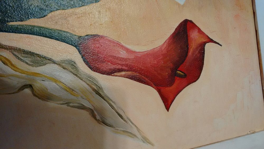 Tablou lucrare "Femeia floare" in ulei pe panza