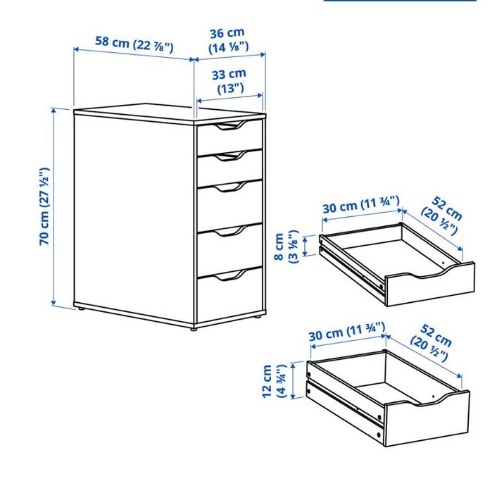 Birou Ikea cu sertare 140x65 cm