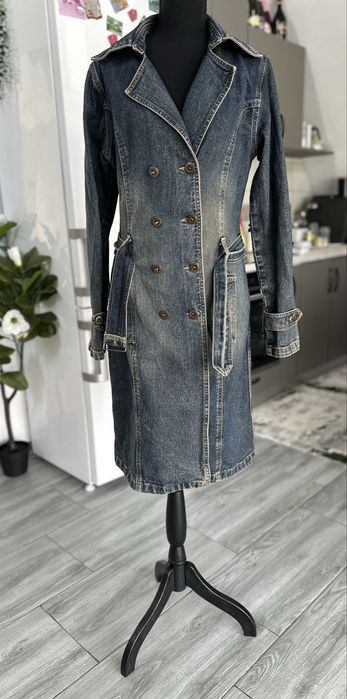 Jacheta din denim lunga