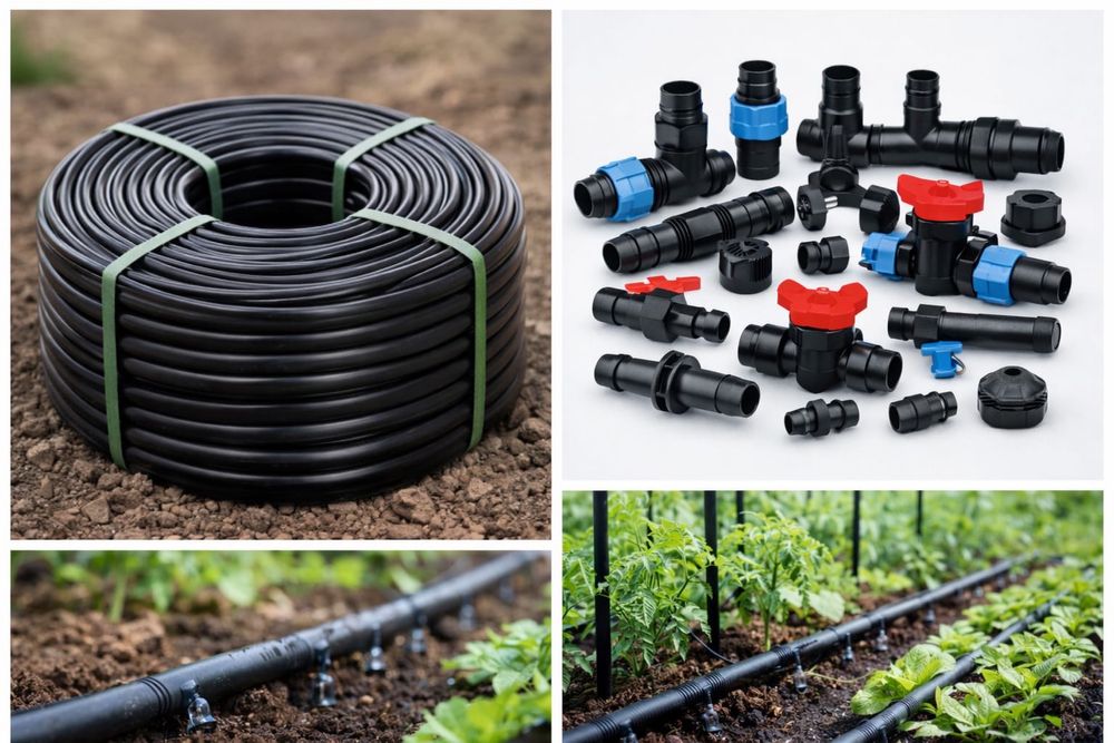 Капково напояване маркуч ф16 ф20 ф25 ф32 ф40 фитинги тръби