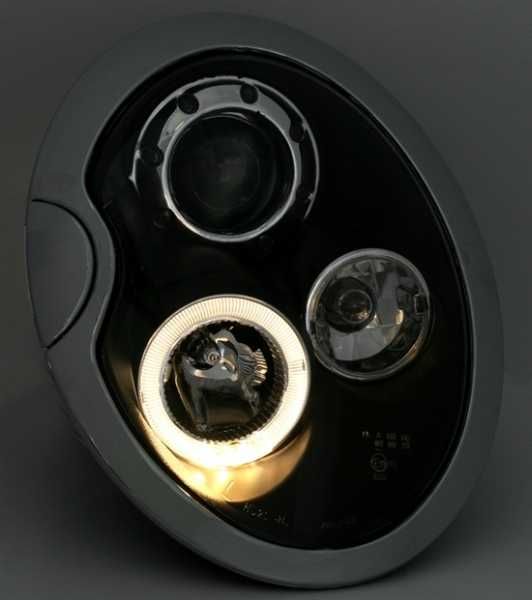 Фарове Мини купър Р50  Лед Angle Тунинг тъмни Mini Cooper R50 R52 R53