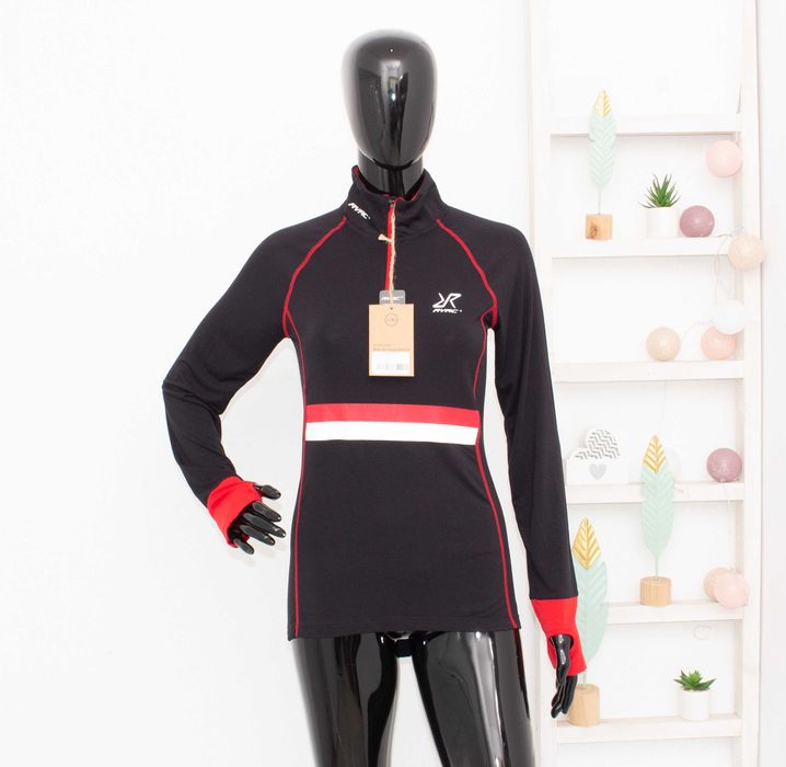 Revolution Race BambooSkin дамска блуза с цип термо бельо черна нова L