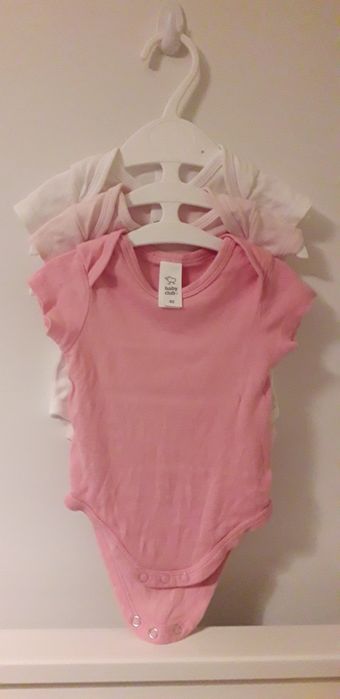 Set 3 Body-uri fete 62 cm Bumbac
