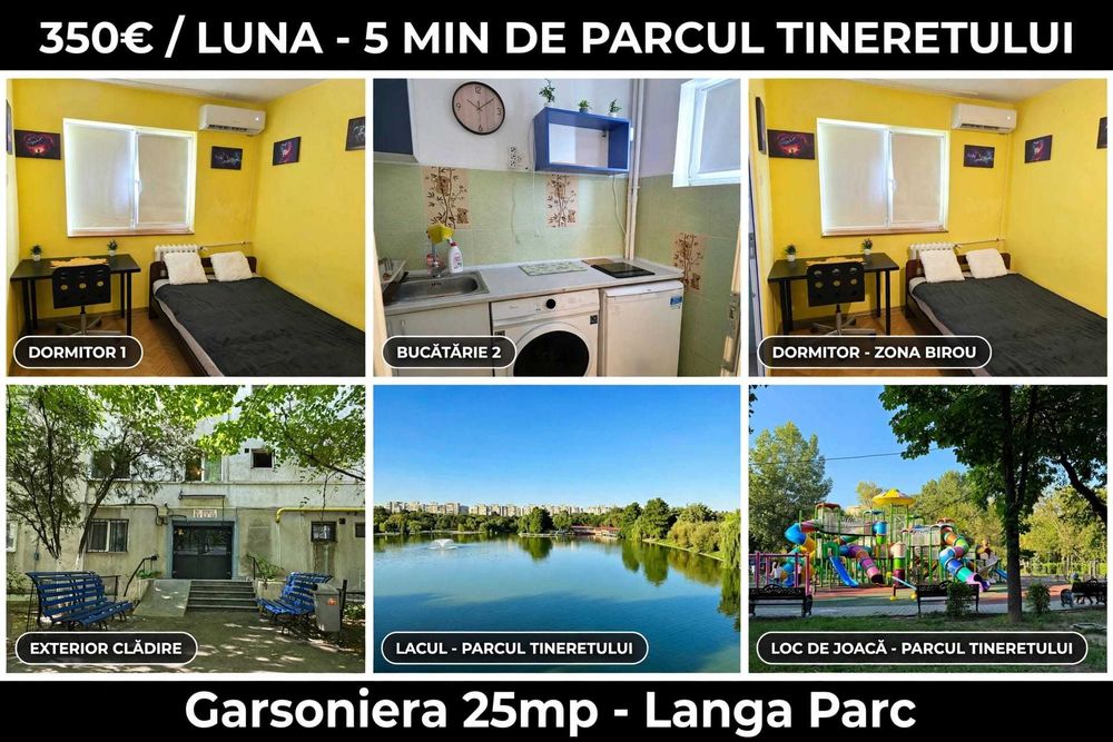 garsoniera  langa parc tineretului metrou acces rapid unirii universitate