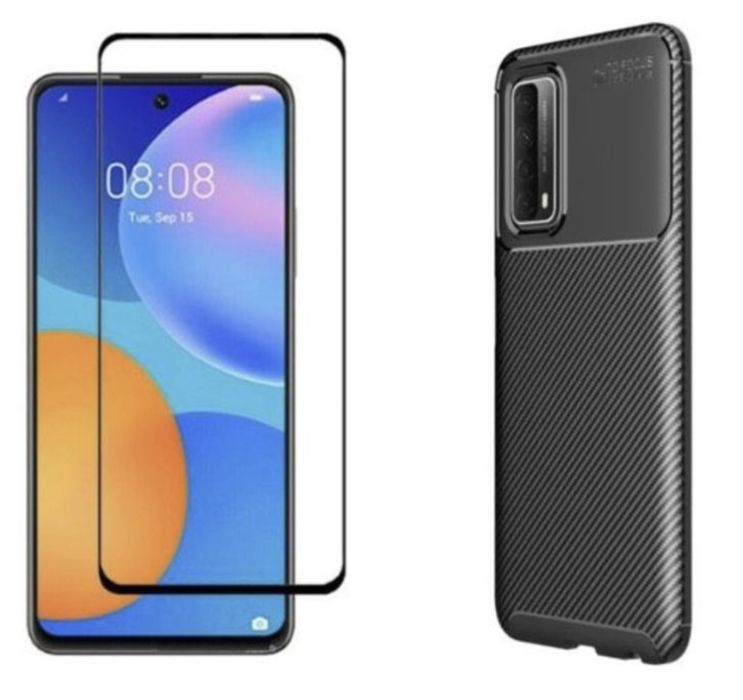 Samsung A32/A33/A34/A35/A36/A37 Husa Carbon + Folie Sticla Premium Glass