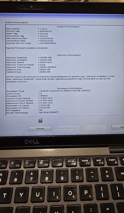 Laptop Dell Latitude 5400