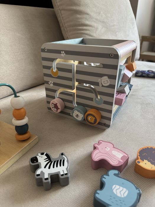 Дървен дидактически куб 5 в 1 Polar B