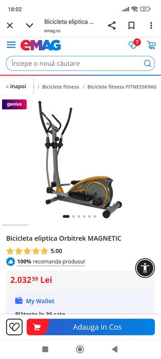 Bicicleta eliptica orbitrek magnetic