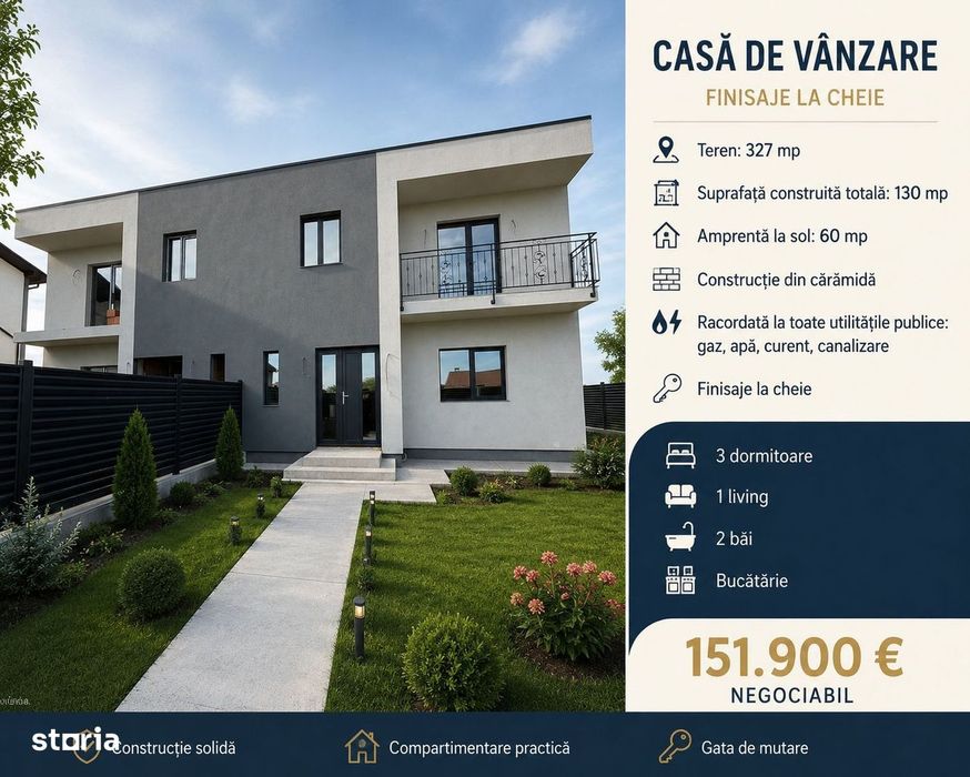 VILĂ P+1E tip DUPLEX și teren 327 mp, VASLUI zona KAUFLAND;