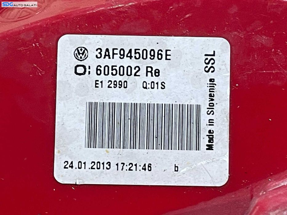 Stop Lampa Tripla Dreapta Halogen de pe Aripa Caroserie Volkswagen Passat B7 Break Combi 2010 - 2015 Cod 3AF945096E [LR0110]