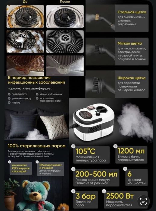 Пароочиститель новый