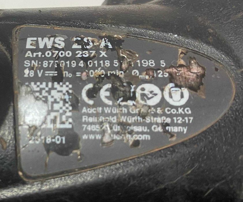 Ъглошлайф Wurth EWS 28-А