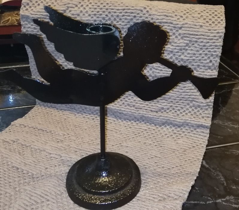 Свещник ковано желязо 20см