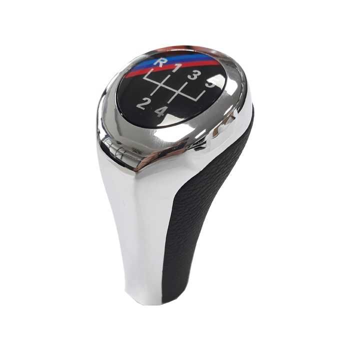 Топка за скоростен лост BMW M Style – 5 скорости – Хром,кожа