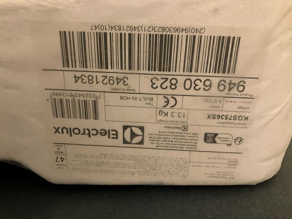 Plita incorporabila Electrolux KGS7536SX (cu gaz)