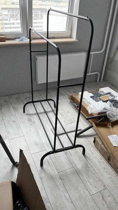 Подсилен Двоен Стоманен Щендер за Дрехи и Обувки , Стабилна Желязна Ко