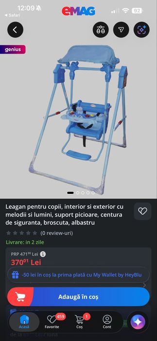Leagăn/hintă în stare foarte bună