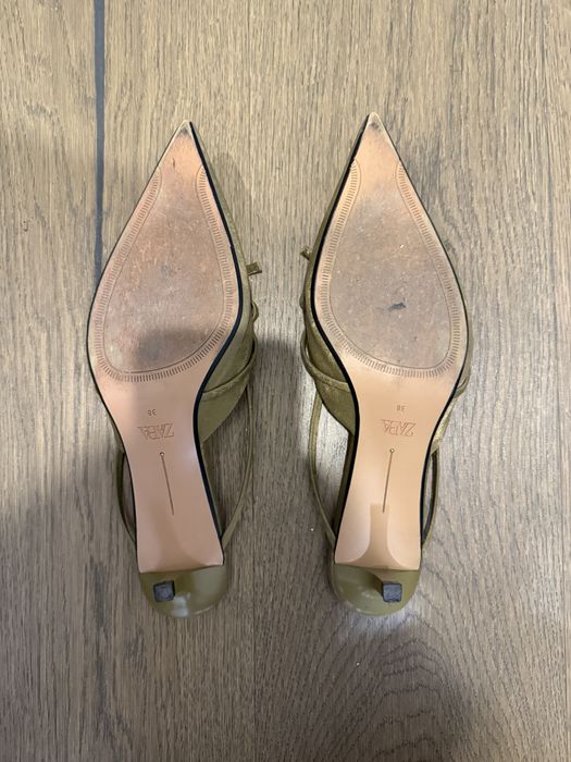 Zara обувки с нисък ток / kitten heels