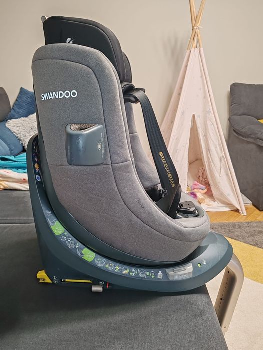 Scaun auto copii Swandoo Marie 3, 360°, protectie laterala, gri, 0-4 y