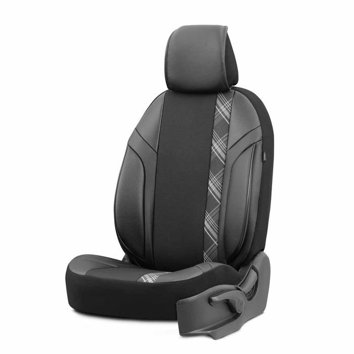 Set huse scaune Premium, Universale, fractionate Otom Horizon 1808 negru/fumuriu