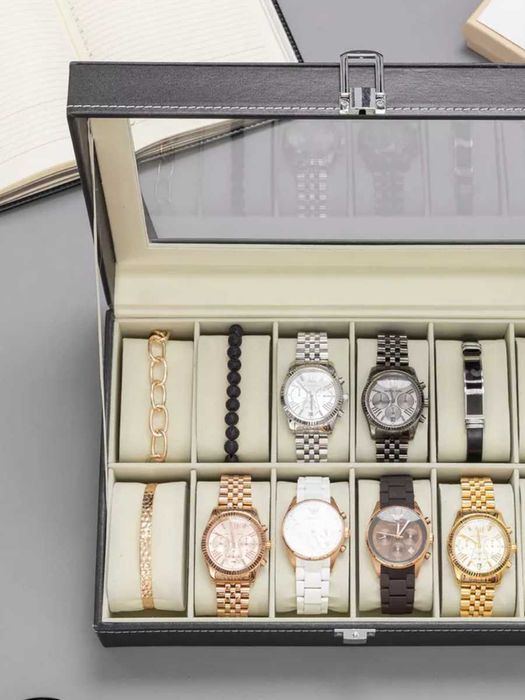 Шкатулка для хранения 10 часов – Премиум органайзер с крышкой