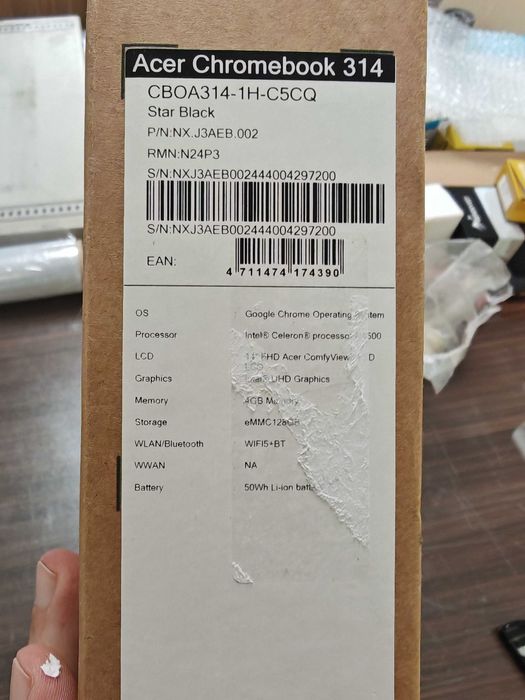 Лаптоп Acer Chromebook 314 CBOA314-1H-C5CQ – Нов, неизползван