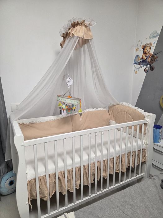 Patut bebe 60x120, saltea cocos