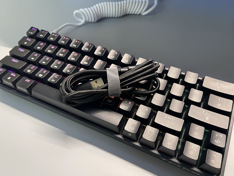 Tastatura mecanica TMKB T63 alb/negru