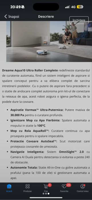 Vand Robot Dreame Aqua10 Ultra Roller Complete