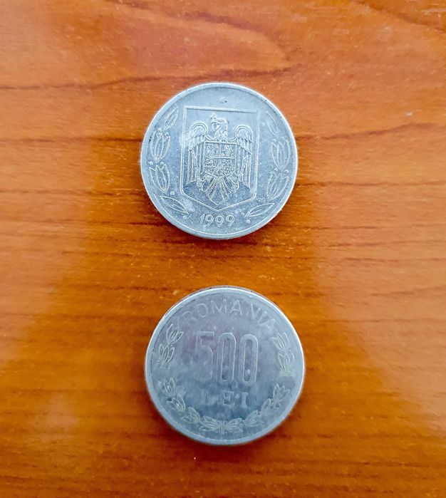 Colctie 10 monede rare (500, 1000, 5000) lei