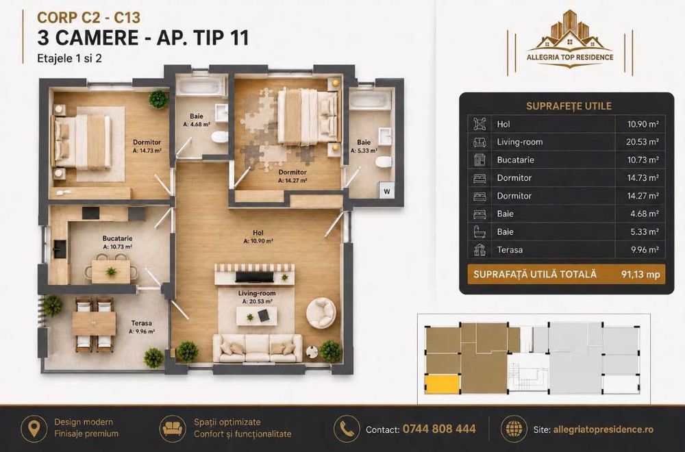 DE VANZARE - Apartamente 3 camere