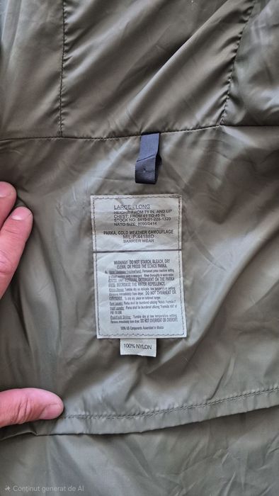 Jacheta intemperii camuflaj verde