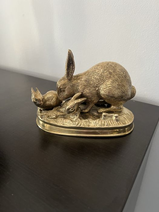 vand figurina bronz iepuri