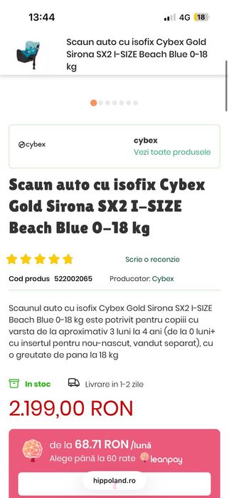 Scaun auto cybex