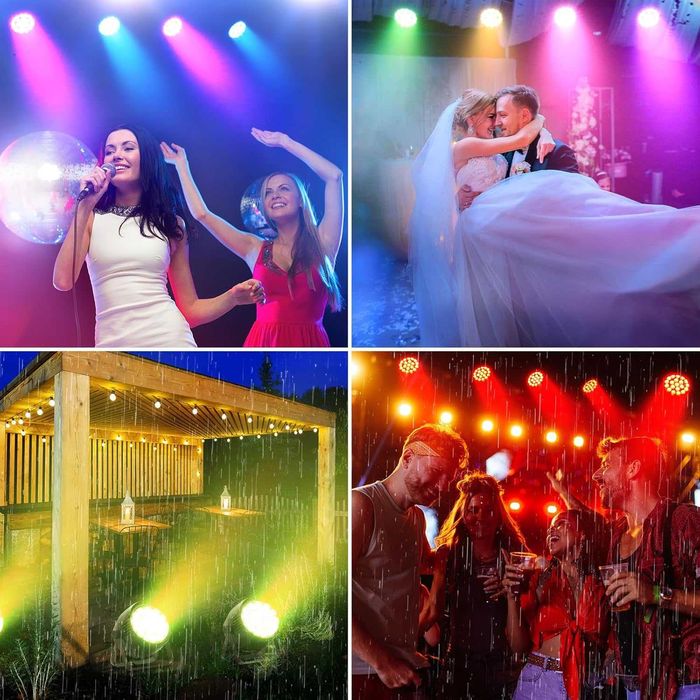 Spot Disco LED 300W, impermeabil IP65, lumină de scenă RGBW, spot LED Par, lumină disco, lumină de petrecere