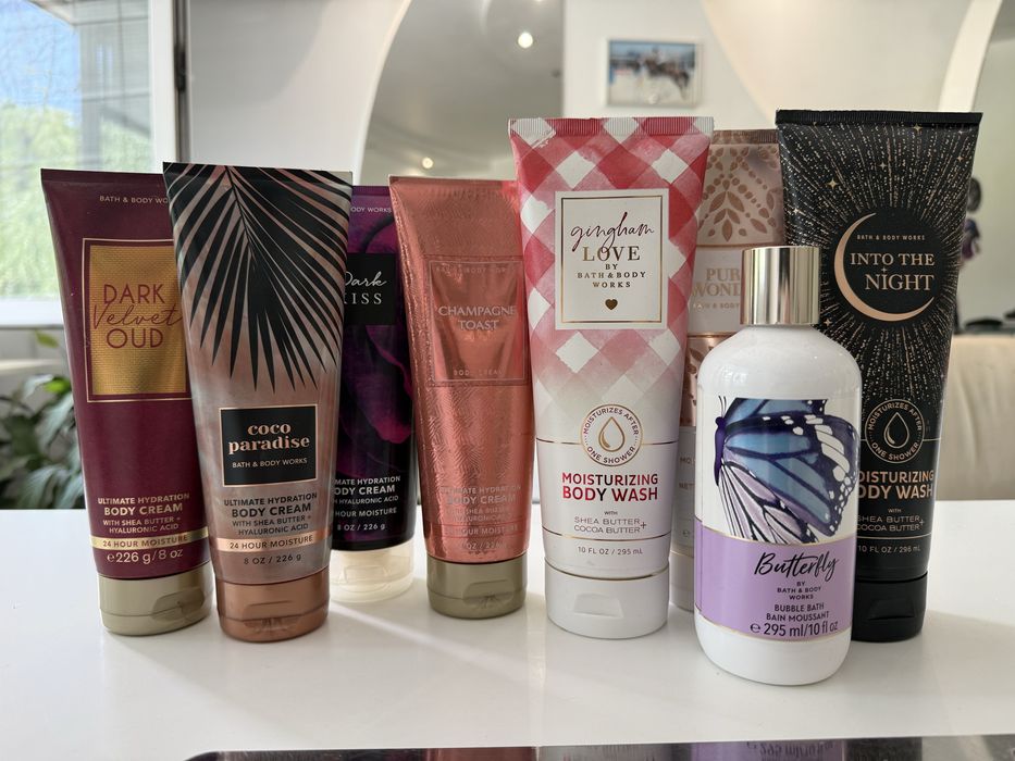 Намалени Bath and Bodyworks спрейчета, лосиони, душ гел