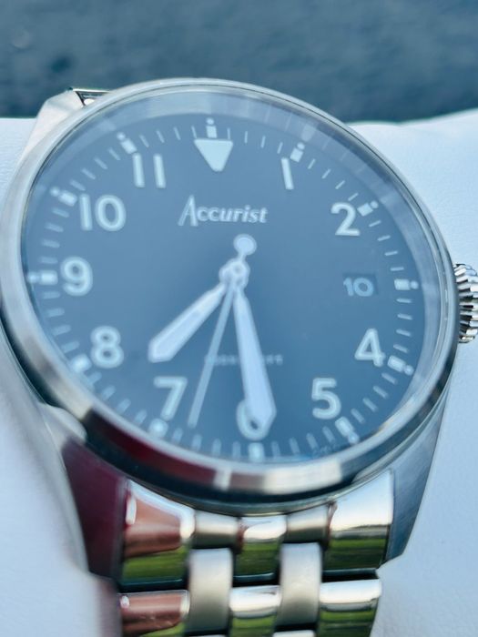 Ceas Accurist Aviation Men'S Watch | Silver Case