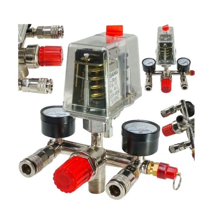 Presostat universal pentru compresor trifazic, 380V, 400V 8-12 bari,