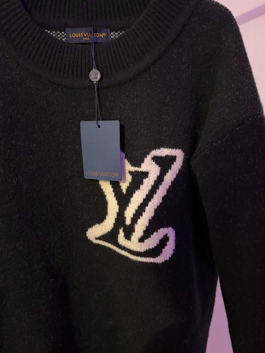 Pulover LV Negru Lana