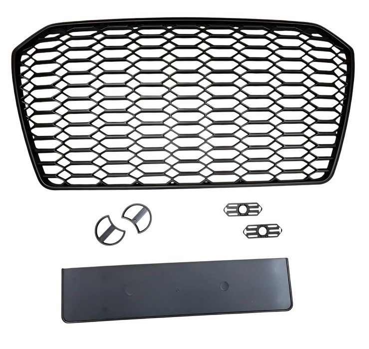 Grila Centrala Audi A6 C7 Facelift RS6 Design Negru Lucios 2015 - 2018