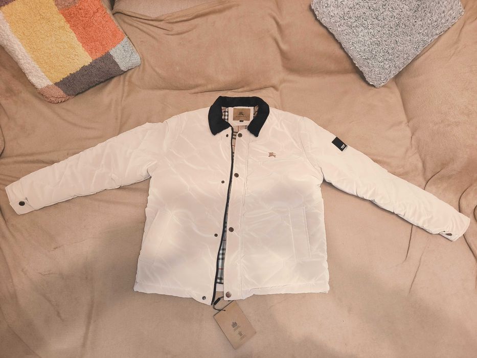 Geacă Burberry crem bărbați