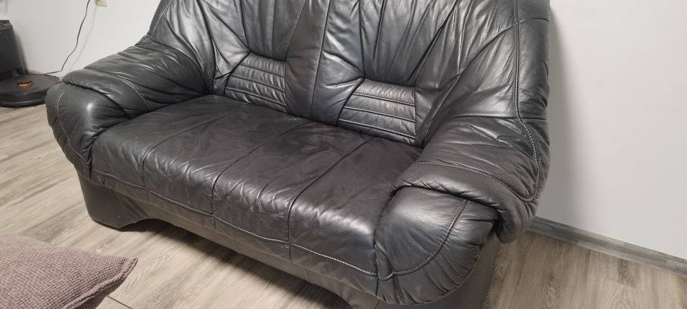 Кожен диван двойка и тройка