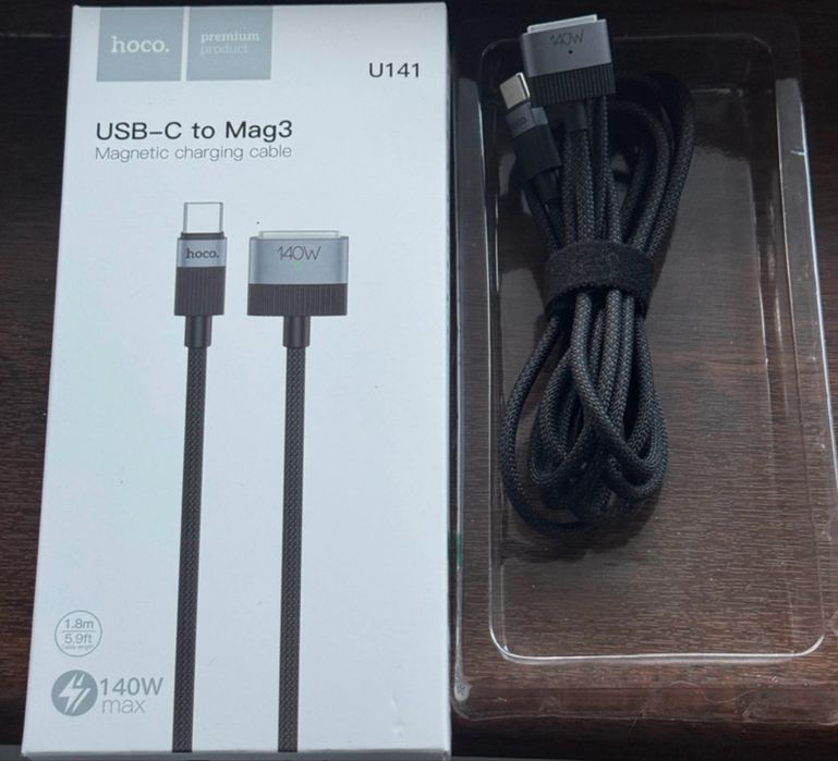 Cablu alimentare Apple MacBook USB-C cu Magsafe 3, 1.8M 140W