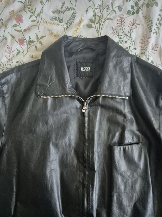 Jacheta de piele Hugo Boss