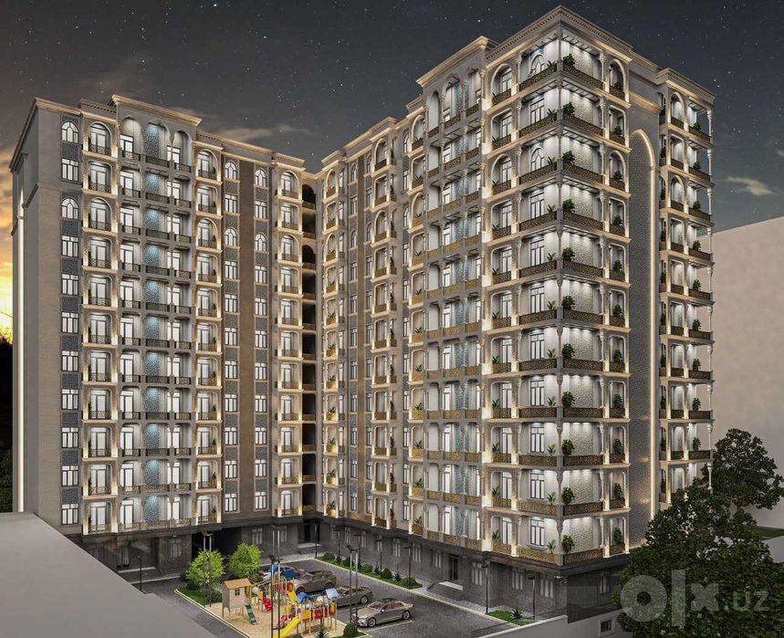 ЖК МУХАББАТ КАСРИ Яккасарай  1-комнатная квартира площадью 67 м²