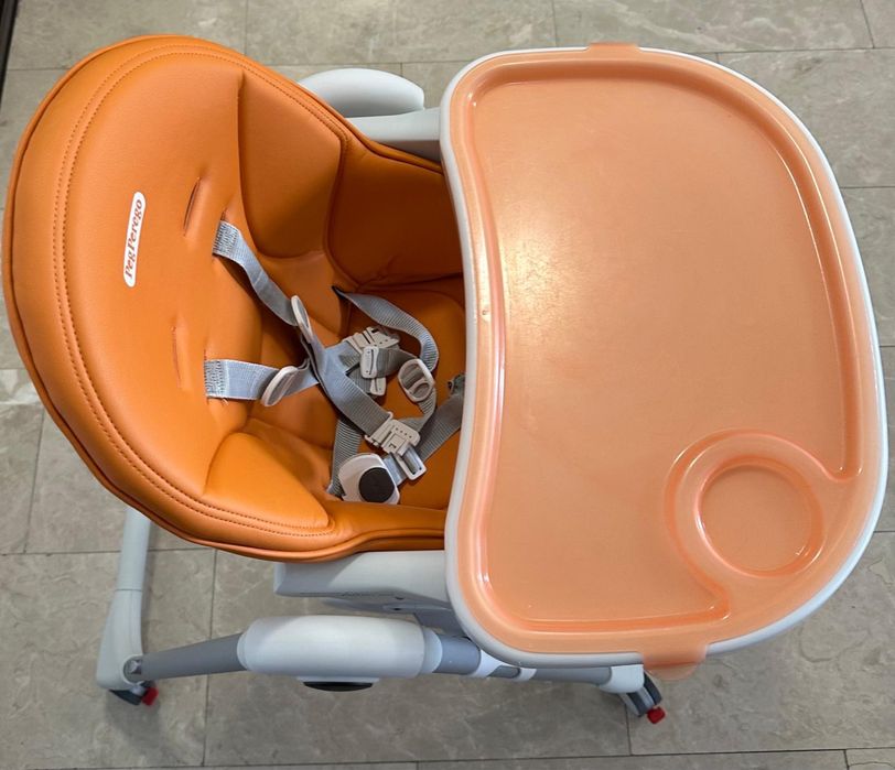 Vand Scaun de masa Peg Perego Prima Pappa Zero Follow Me, Portocaliu