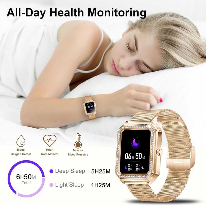 Луксозен дамски смарт часовник Montre I88 - две каишки