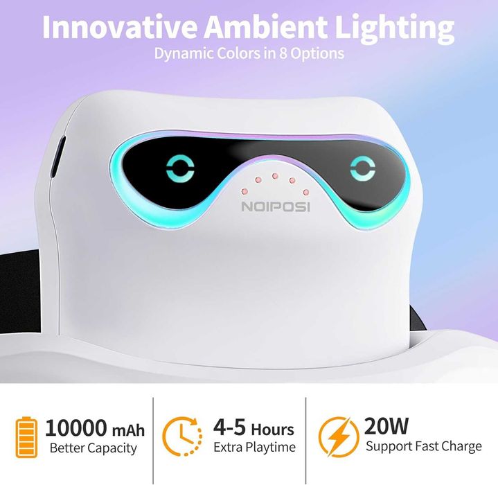 Noiposi 10000mAh батерия Каишка за глава за Meta Quest 3s/3/Quest 2
