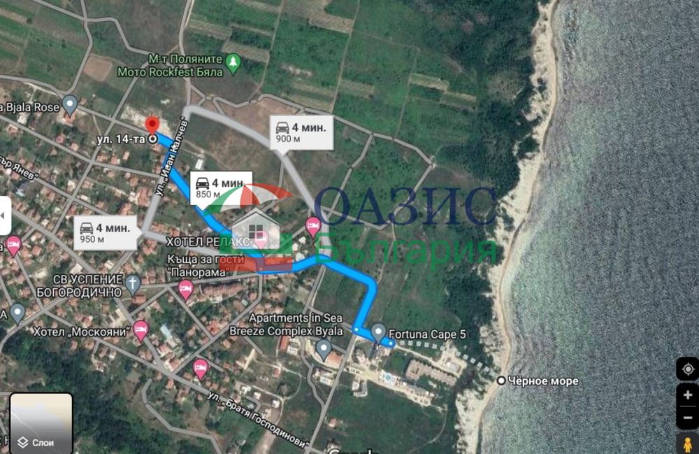Парцел в УПИ,1100кв. м в г.Бяла, 91 000 евро,